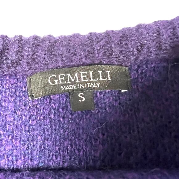 Gemelli Sweater Chevron Mohair Blend Crewneck Purple Blue Pink Women's Small - Picture 3 of 11